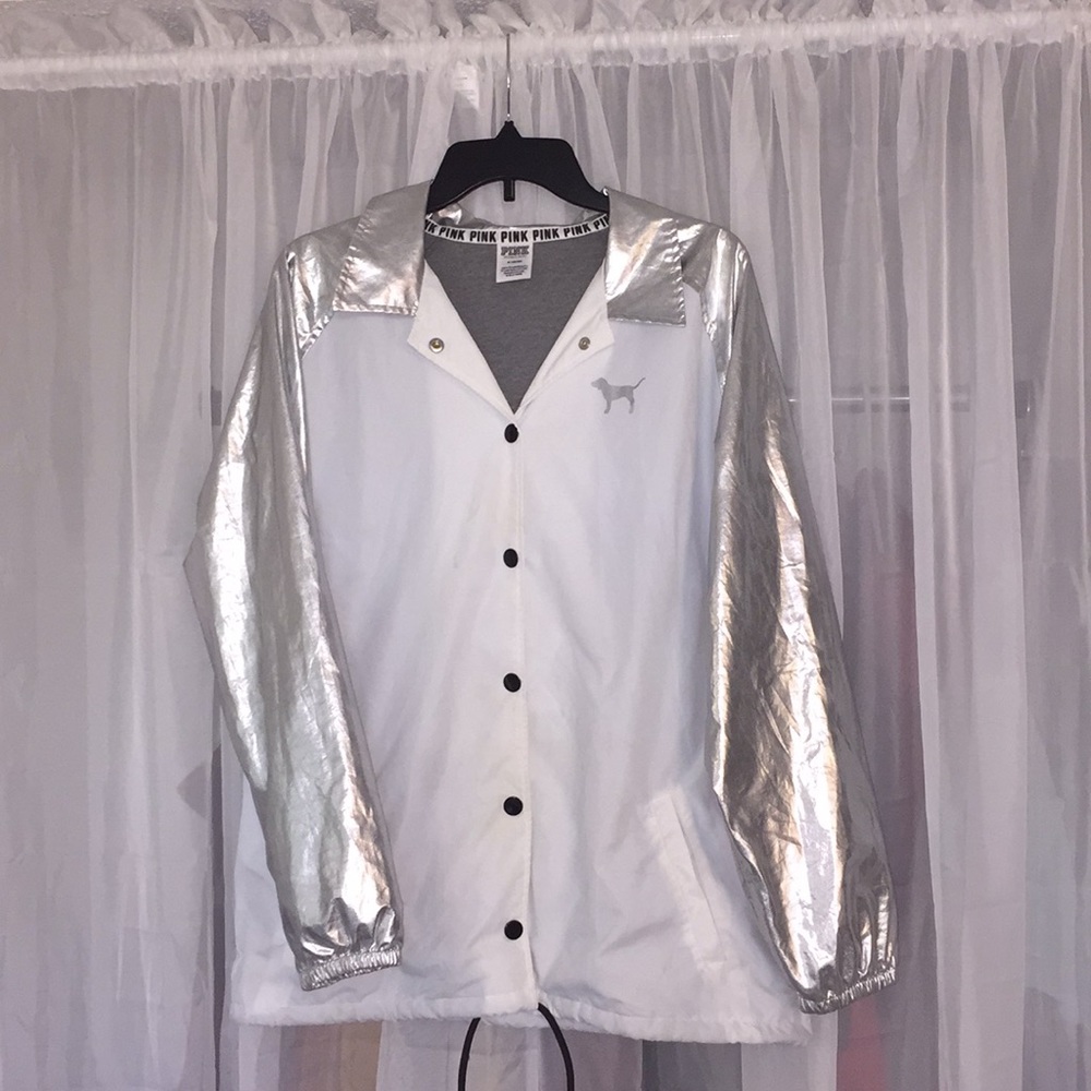 Wind Breaker With Cotton Lining (Silver&White)